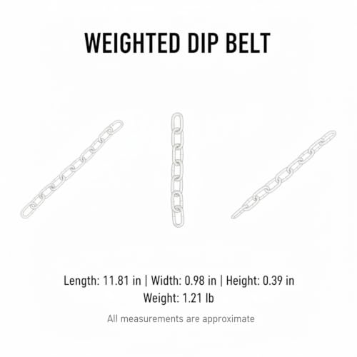 Fits Standard Weight Plates: Iron Chain Weighted Dip Belt for Pull-Ups, Dips, and Strength Training