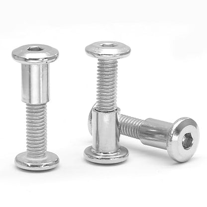 35 Pair(70 Piece) M6x20mm Hex Drive Socket Cap Bolt, Silver | Allen Wrench Included, Countersunk Screw Barrel Nuts, Binding Screws, For Crib Replacement Belt Cabinet - color: Silver, size: M6x20mm (30 Pair)