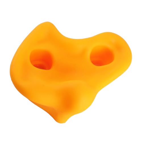 SUNGOOYUE 20 PCS Rock Climbing Holds, Ergonomic PE Rock Wall Grips with Screws and Wrench Tool, for Indoor Outdoor Kids - color: Yellow