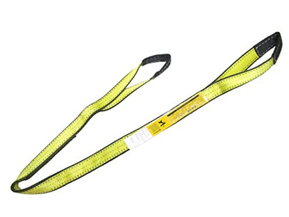 2" x 2' Poly Lifting Tow Strap Web Sling Eye & Eye 2-ply 12,800 lbs Rating Synthetic Pull