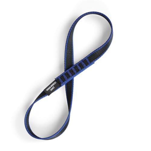 18mm Nylon Climbing Sling Runner 23KN CE2008/EN566 Certified - Webbing Straps for Outdoor Rock Climbing, Rappelling, Swing, Yoga Hammock etc - color: Light blue, size: 30cm/ 12inch |Pack of 1