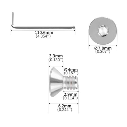 #8-32x1/4 Flat Head Socket Cap Screws Bolts 30pcs HS/JXLS-03 | 304 Stainless Steel, UNC Coarse Full Thread, Equipped with Phillips Bit, for DIY, for Repair, Install Furniture Screws - size: #8-32x1/4"