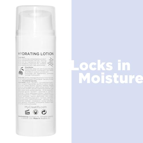 Hydrating Lotion for Dry Hands, Nails, and Cuticles, 3.4 fl. oz., Daily Moisturizing Skincare for Soft, Sensitive Skin with Shea Butter and Ceramides - size: 3.4 Fl Oz (Pack of 1)