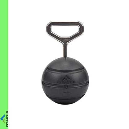 Rock Climbing Solid Training Cannonball Bomb Power Pull Up Ball Hold Grips for Straps for Finger, Forearm, Biceps, Back Muscles - color: Black (Groove 3")