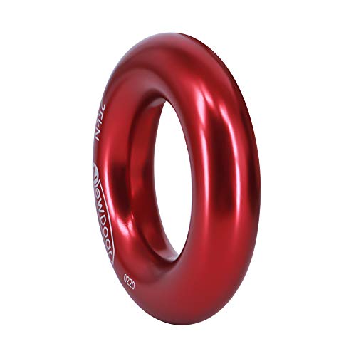 NewDoar Rappel Ring 25kN Gold Large O-Ring Rope Connector for Rock Climbing Arborist Rescue Hammock and Slackline - color: Red Small 2pcs