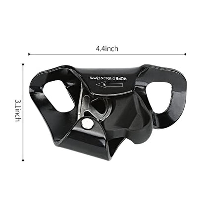 WILDKEN Rock Climbing Chest Ascender Climbing Mountaineering Tree Arborist | Rappelling Gear Climbing Equipment Rope Clamp for 10-13MM Rope - color: Black