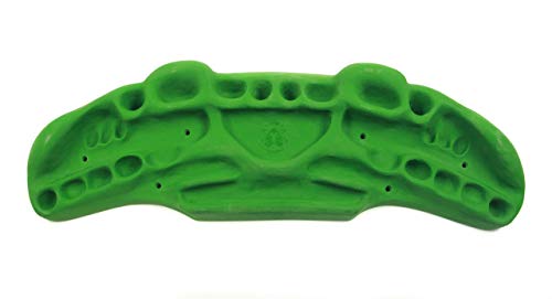 Atomik Rock Climbing Holds Yaniro Power Hang Board in Green for Grip and Strength Training