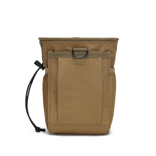 Oxford Fabric Climbing Chalk Bag Drawstring Pouch, Outdoor Accessory Waist Bag for Hiking Camping Small Gear Recovery - color: Brown