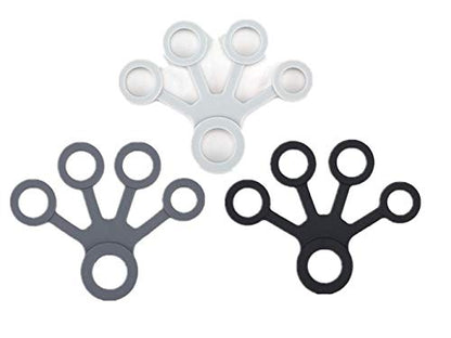 3PCS Finger Stretcher Resistance Bands Strength Trainer for Forearm Exercise Guitar Finger Strengtheners Rock Climbing 6.6 8.8 11 Pounds - color: style 3-2