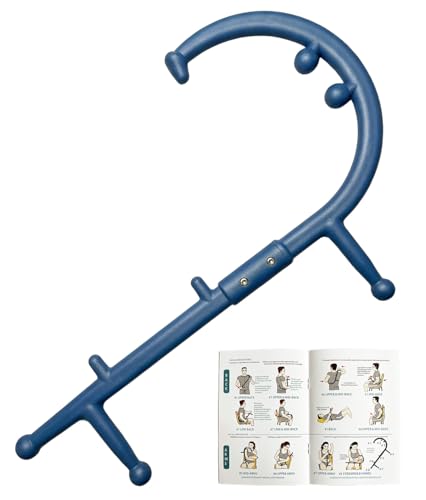 Trigger Point Massage Cane for Back, Neck & Shoulder Relief, Deep Tissue Self Massage Tool for Muscle Knots, Ergonomic Therapy Cane for Hard-to-Reach Spots, Lightweight Portable, FSA-HSA-Eligible - color: Royal Blue
