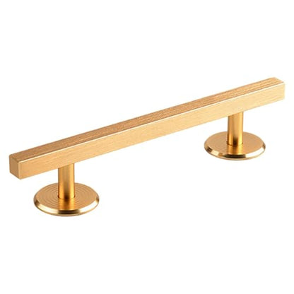 Simhoa Fingerboard Rail, 20cm Aluminum Alloy Grind Obstacle with Stable Base for Tabletop Skatepark Setups, Square Gold - color: 20cm Square Gold