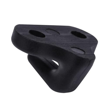 4 Black Double Hole Lashing Hooks for Kayak Canoe Boat with Stainless Steel Screws Boating Accessories Marine Gear Kayak Hardware