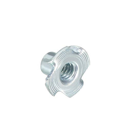 uxcell 1/4"-20 4 Pronged Tee Nut T-Nut for Table Legs Rock Climbing Wall Woodwork Holds Wood Cabinetry 20Pcs
