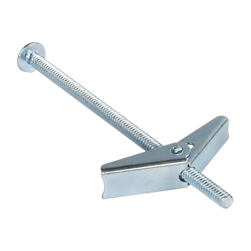 HASWARE Toggle Bolt Zinc Plated Steel and Wing Nut for Hanging Heavy Items on Drywall 3/16x4 (12 Pack) - size: 3/16x4" (12 Pack)
