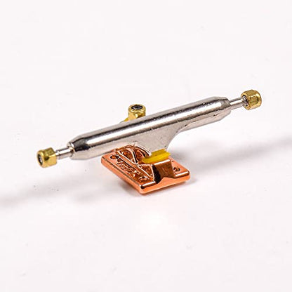 Fingerboard Trucks with Upgraded Urethane Bushings and Pivot Cup,34mm 32mm Width,Normal Kingpin (Gold, 34mm) - color: Gold, size: 34mm