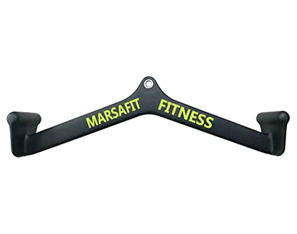 MARSAFIT Home Gym Fitness Rowing T-bar V-bar Pulley Cable Machine Attachment, Bicep Curl Tricep LAT pulldown Bar Back Strength Training Handle Grips LAT Pull Down Bar for Seat Row Workout - style: BTBAR 1904