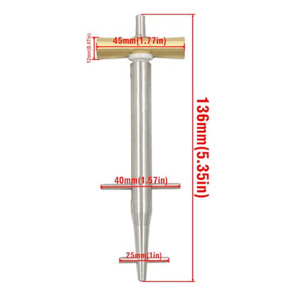Heavy - Duty 5-1/4" Stainless Steel and Aluminum Bronze T - Bar Nut Tool,Fit for 1/4 Model Setup - size: 1/4