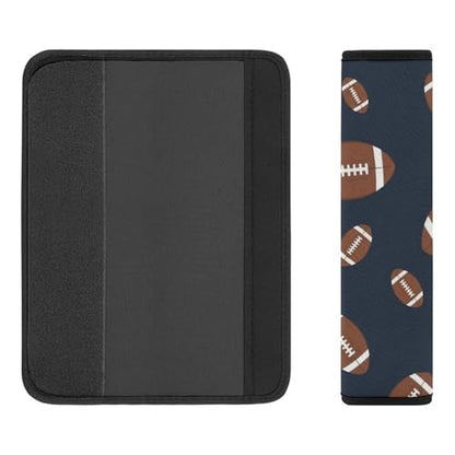 Universal Soft and Comfortable Football Pattern Seat Belt Cover for Kids, Most Cars, 2 Piece Seat Belt Covers Cushion Shock Absorption - color: Pattern 50