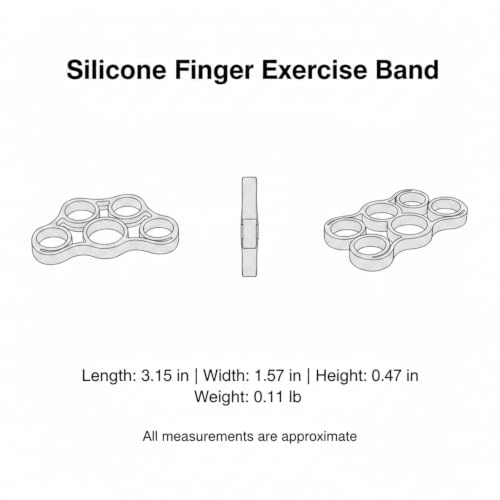 Hand Strengthener Silicone Finger Resistance Band for Grip Training and Extension Exercises - color: Blue