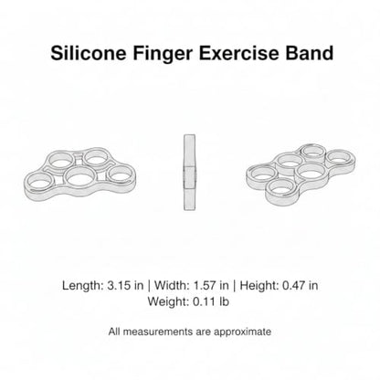 Premium Silicone Finger Resistance Band for Hand Exercise and Grip Practice - color: Blue