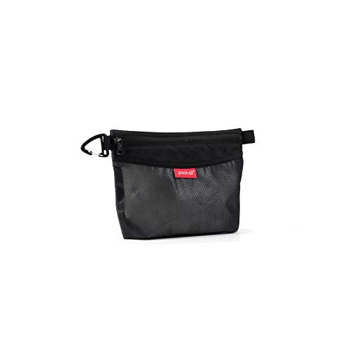 pack all Water-Resistant Material Zipper Pouch, Mesh Zipper Bags for Storage, Travel, Office (Black, Small) - color: Black, size: Small