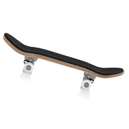 1Pc Maple Wooden Alloy Fingerboard Finger Skateboard Box with Reduce Pressure Kids - color: White