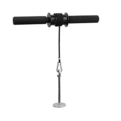 PELLOR Wrist and Forearm Blaster, Wrist Roller & Forearm Roller with Anti-Slip Grip Handles, Forearm Strength Trainer Ideal for Grip Strength, Muscle Building, Rehabilitation - style: Black Handle