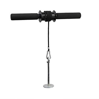 PELLOR Wrist and Forearm Blaster, Wrist Roller & Forearm Roller with Anti-Slip Grip Handles, Forearm Strength Trainer Ideal for Grip Strength, Muscle Building, Rehabilitation - style: Black Handle