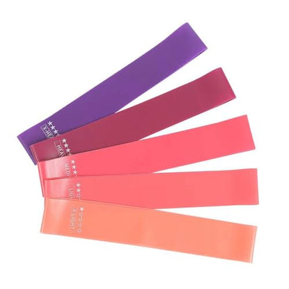 Cekaso Resistance Exercise Bands with 5 Resistance Levels for Strength Training and Physical Therapy, 5 vary - size: Pink Assorted