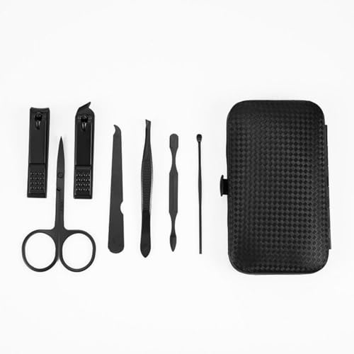 Manicure Set Personal Care Nail Clipper Kit Professional Manicure Pedicure Set Mens Accessories Personal Care Nail Grooming Present for Men Husband Boyfriend Parent, Black - color: Black