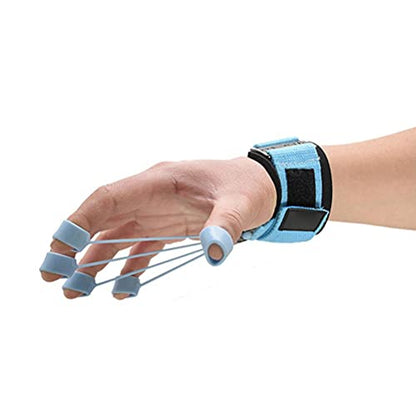 Hand Exerciser, Finger and Hand Extensor Trainer with Resistance Band for Strengthening Finger Flexion Extension Training, Ergonomic Design, High Grade Material, 20lbs 40lbs 60lbs - color: Blue 40 pounds