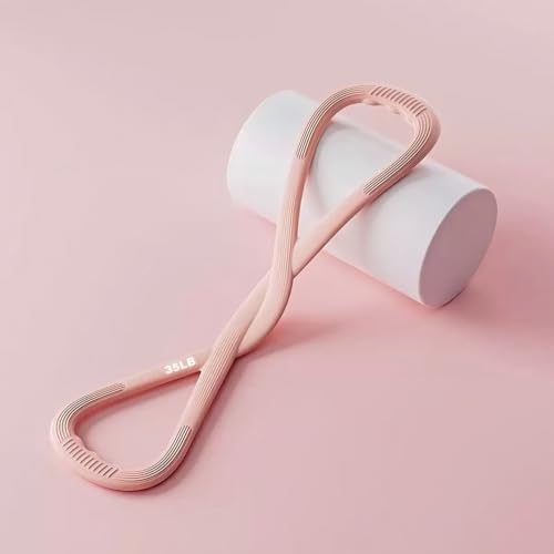 2025 Upgraded Figure 8 Resistance Band for Yoga Training, Shoulder Back Arm Exercise Bands, 2 Resistance Levels for 25 35lb for Available for Both Men and Women - color: Pink