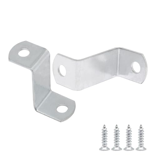 Offset Clips for Picture Framing, Z-Shape Canvas Mounting Clips with Mounting Hole, with Screws (20pcs, 25mm) - size: 25 mm