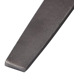 KSEIBI 311485 Metal File Set with High-Carbon Steel Blades - Ergonomic Soft-Grip Handles, 8-Inch Files in Flat, Round, and Half-Round Shapes for Wood and Metal Work