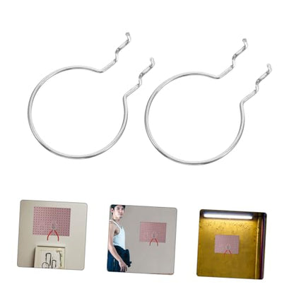 PartyKindom 10pcs Heavy Duty Metal Pegboard Hooks for Garage Craft Storage Secure Circular Design Strong Load Capacity Hardware Accessories for Hanging Board Organizer