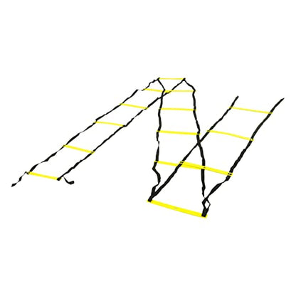 banapoy Agility Ladder, 14 Rung Fixed Distance 7M Speed Ladder, PP Material Training Equipment with Angle Marks and Lightweight Non Slip Design for Soccer Football Fitness Coaches Athletes - color: Yellow