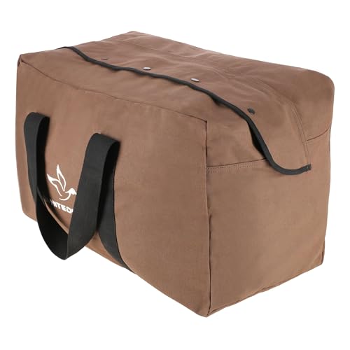 Heavy Duty HOPLITE Parachute Duffel Bag, Extra Large Multipurpose use, Tactical Canvas Cargo Bag with Snap-Closure Storm Flap for Military, Outdoor, Travel, Storage (Brown, Standard 24"x 15"x13") - color: Brown