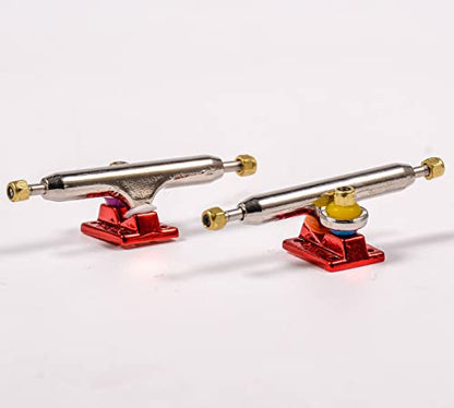 Fingerboard Trucks with Upgraded Urethane Bushings and Pivot Cup,34mm 32mm Width,Normal Kingpin (Red, 34mm) - color: Red, size: 34mm