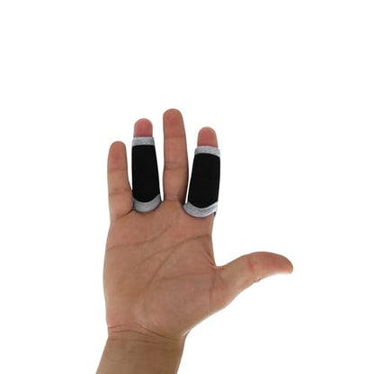 LIONTEK Single Finger Sleeve Pair - Sports Compression Finger Sleeve for BJJ, MMA, Basketball, Weight Lifting, and More - size: X-Small