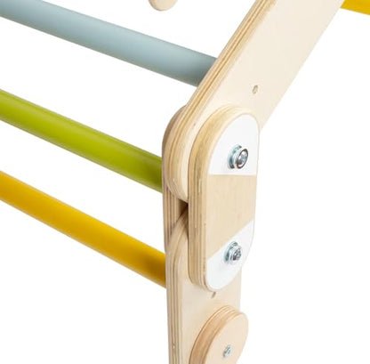 small foot Triangle-Wall Climbing 2in1 Adventure, Wood, 4 Adapters, Movement, from 2 Years 12625, 150 x 64 x 10 cm