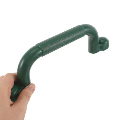 1 Pair Playground Safety Handles - Non-Slip Plastic Kids Playground Grab Handles - for Playhouse, Treehouse, Climbing Frame, Jungle Gym, Swing Set Green - color: Green