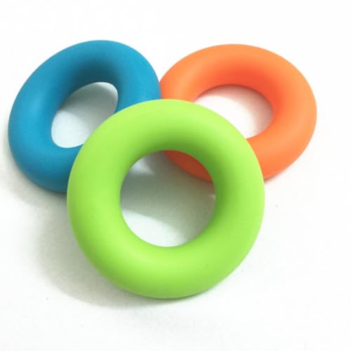 Garneck 3pcs Hand Grip Trainer Set Silicone Finger Forearm Wrist Exercisers 30, 40, 50 Pounds Resistance for Strength Training and Improving Malleability Anytime and Anywhere