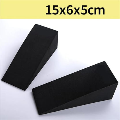 2pcs Squat Wedge Block Non Slip Professional Ramp For Weightlifting Deadlift Heel Elevated Calf Raises - color: Black S