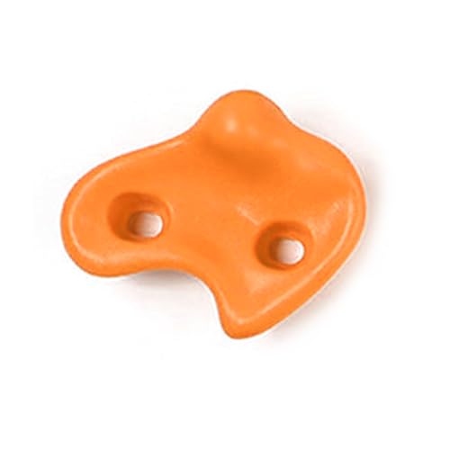 10PCS Rock Climbing Holds, PE Ergonomic Design with Rock Texture for Indoor Outdoor Climbing Wall, Includes Screws and Wrench Tools - color: Orange