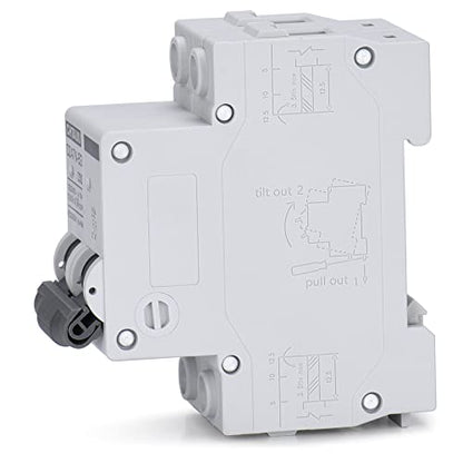 AC Miniature Circuit Breaker, 16 Amp 120V/240V 2 Pole | DIN Rail Mount, Thermal Magnetic Trip, Solar AC Disconnect Switch MCB C16 - style: 16 Amp