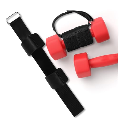 Yardwe 1Pair Adjustable Heavy Duty Dumbbell and Barbell Loading Straps for Strength Training Ankle Gym Straps for Pull Ups and Squats Dual Foot Training Durable Construction