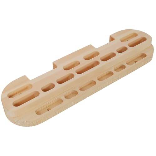 Portable Wooden Hangboard with Rope, Compact Fingerboard for Climbing Training, Multiple Grip Options, No-Drill Installation - size: 21.5 Inch