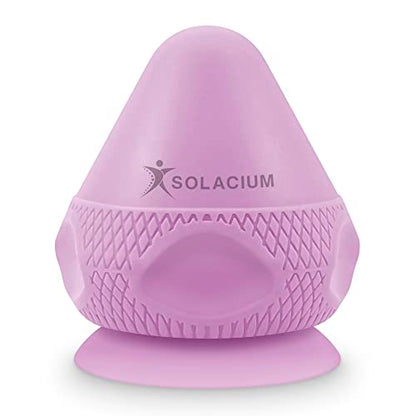 Solacium Mountable Massage Therapy Tool - Multi-Surface Suction Cup Wall Massage Tool for Sore Muscles, Myofascial Release, Stress Relief, Trigger Point and Deep Tissue Massage (Purple) - color: Purple