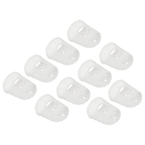 Finger Tips Anti Slip Fingertip Protector, 10 Pack 28mm Silicone Finger Guard for Paper Sorting Sewing Guitar Playing, Transparent M Size