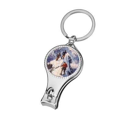 Climber Climb Climbing to The Top Portable Nail Clippers Bottle Opener with Keychain Toenail Fingernail Scissors